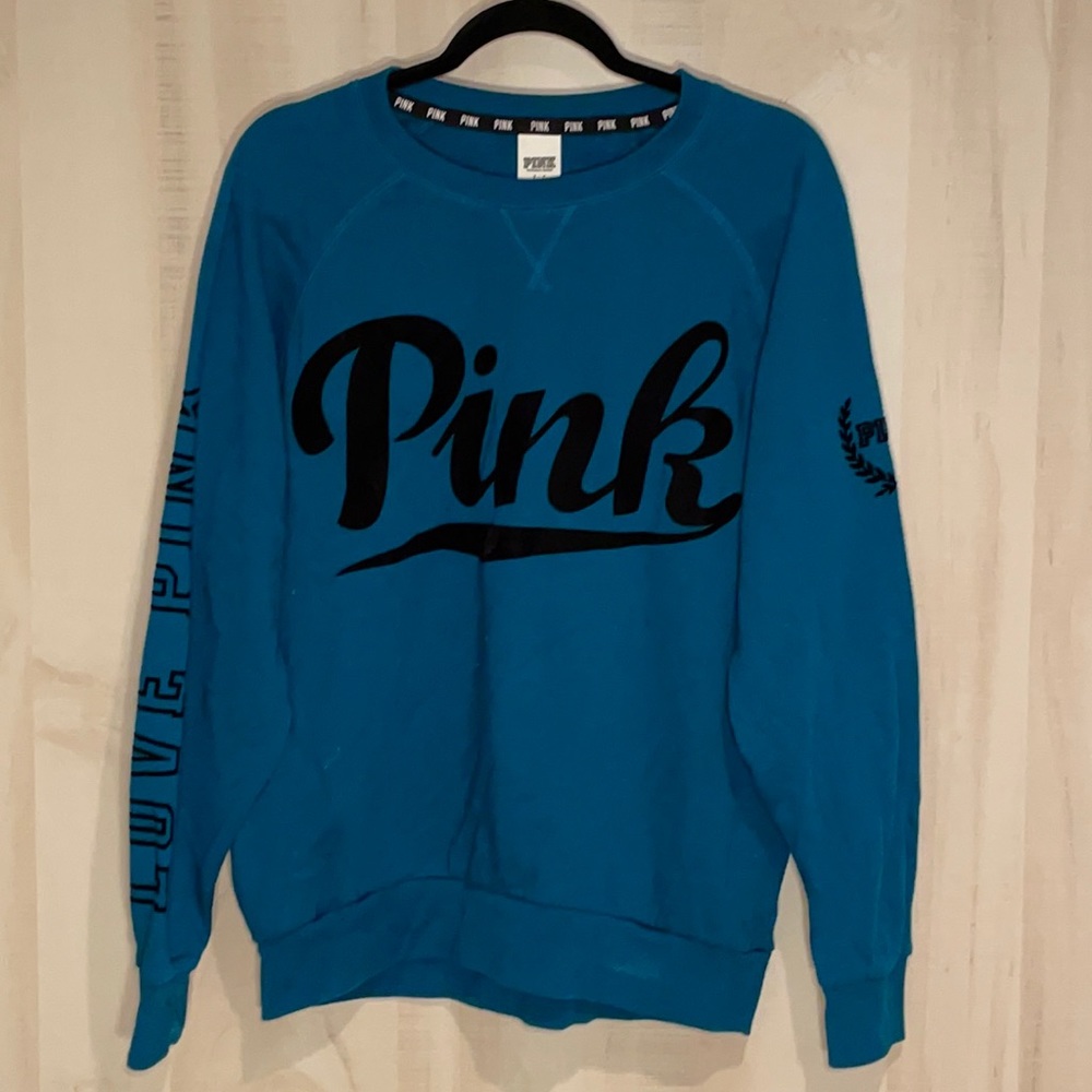PINK Victoria’s Secret Teal Crewneck Sweatshirt